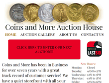 Tablet Screenshot of coinsandmoreauctions.com